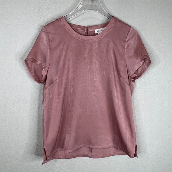 Lovers+ Friends Women's Crewneck Blouse Top Short Sleeve‎ Pink Size Small - Picture 1 of 11